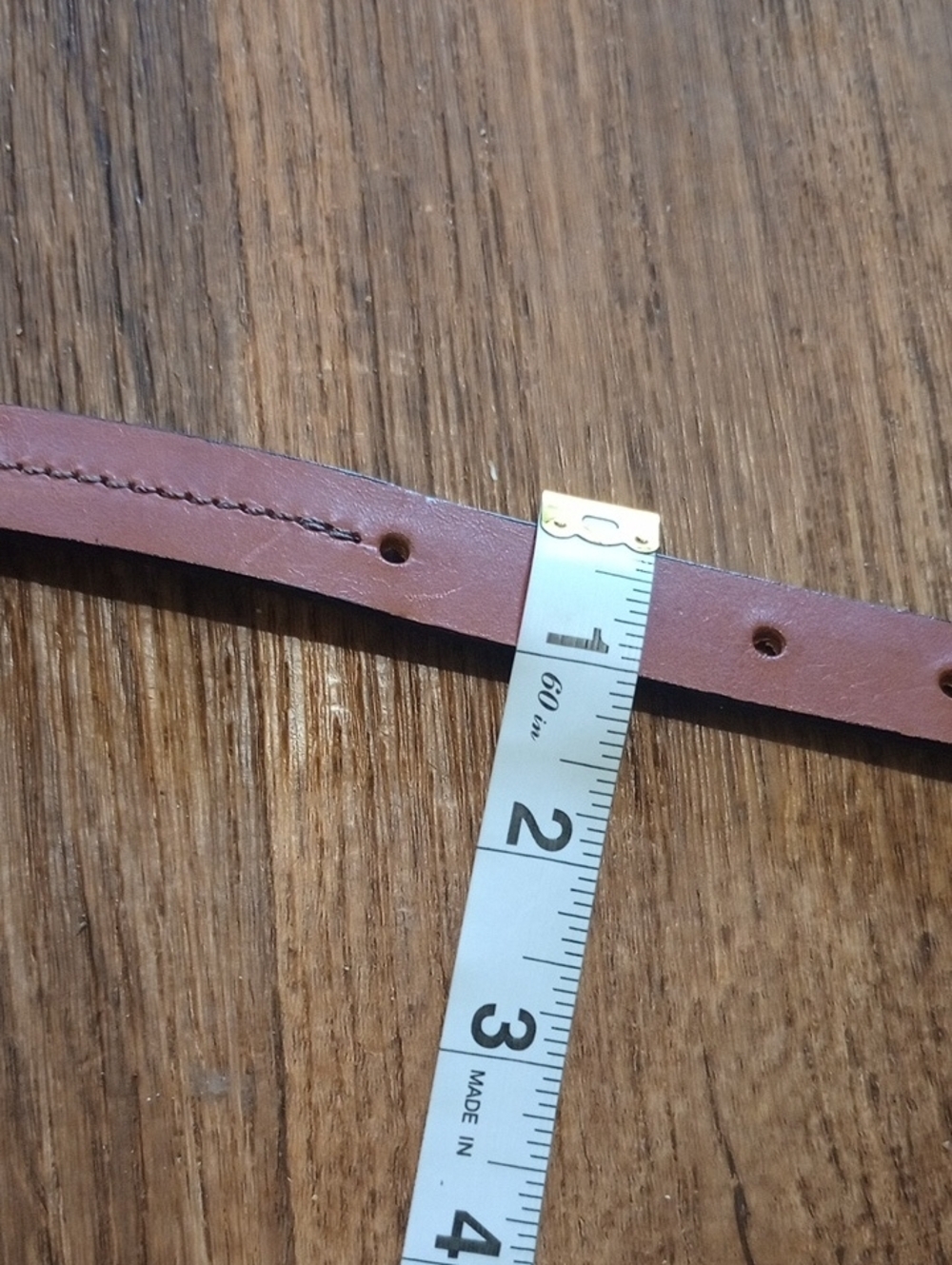 Brown Genuine Leather Womens Belt With Copper Buckle Size Large - Picture 8 of 8